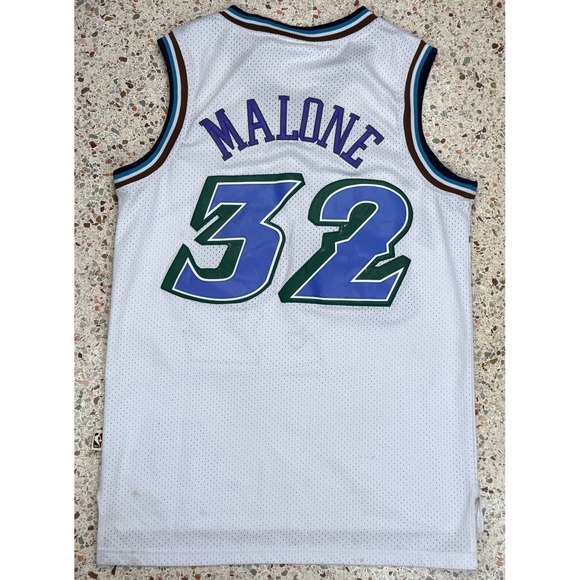 Adidas Hardwood Classics NBA Vintage #32 Utah Jazz Karl Malone Jersey Size M - Picture 10 of 12